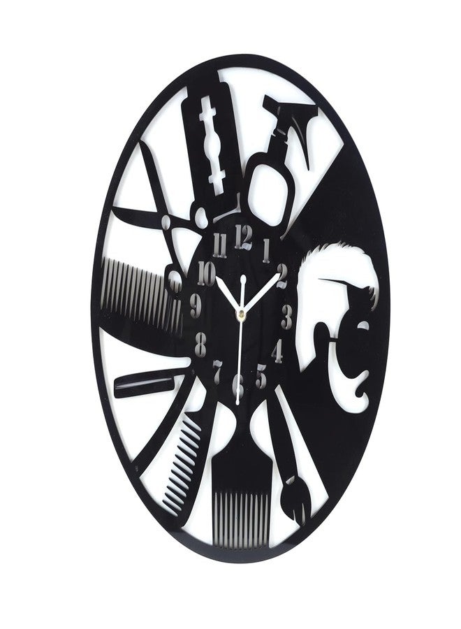 DHARMISHO Vinyl Record Wall Clock for Barber & Beauty Salons - Elegant Interior Decor for Hairdressers, Stylists, & Barbers for Hair Stylists - Image 1